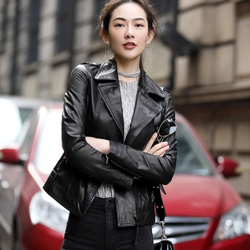 Фото Leather Jacket Women 2020 Sheepskin Genuine Motorcycle Real Clothes Chaqueta Mujer OT1703 YY621 Женская одежда Leather Jacket Women 2020 Sheepskin Genuine Motorcycle Real Clothes Chaqueta Mujer OT1703 YY621 Женская одежда