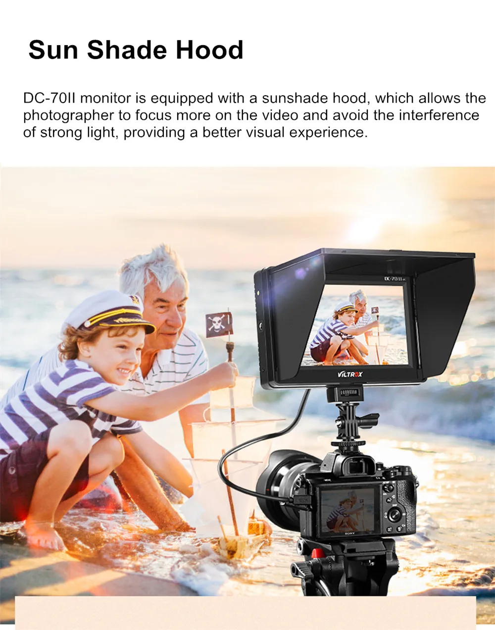 Viltrox 7 ''DC-70 II 1024*600 HD ЖК HDMI AV вход камера видео монитор дисплей полевой монитор для Canon Nikon DSLR BMPCC