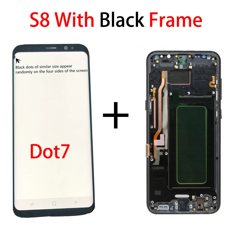 Оригинальный AMOLED ЖК-дисплей с мертвыми пикселями для Samsung Galaxy S8 G950 G950F Дисплей