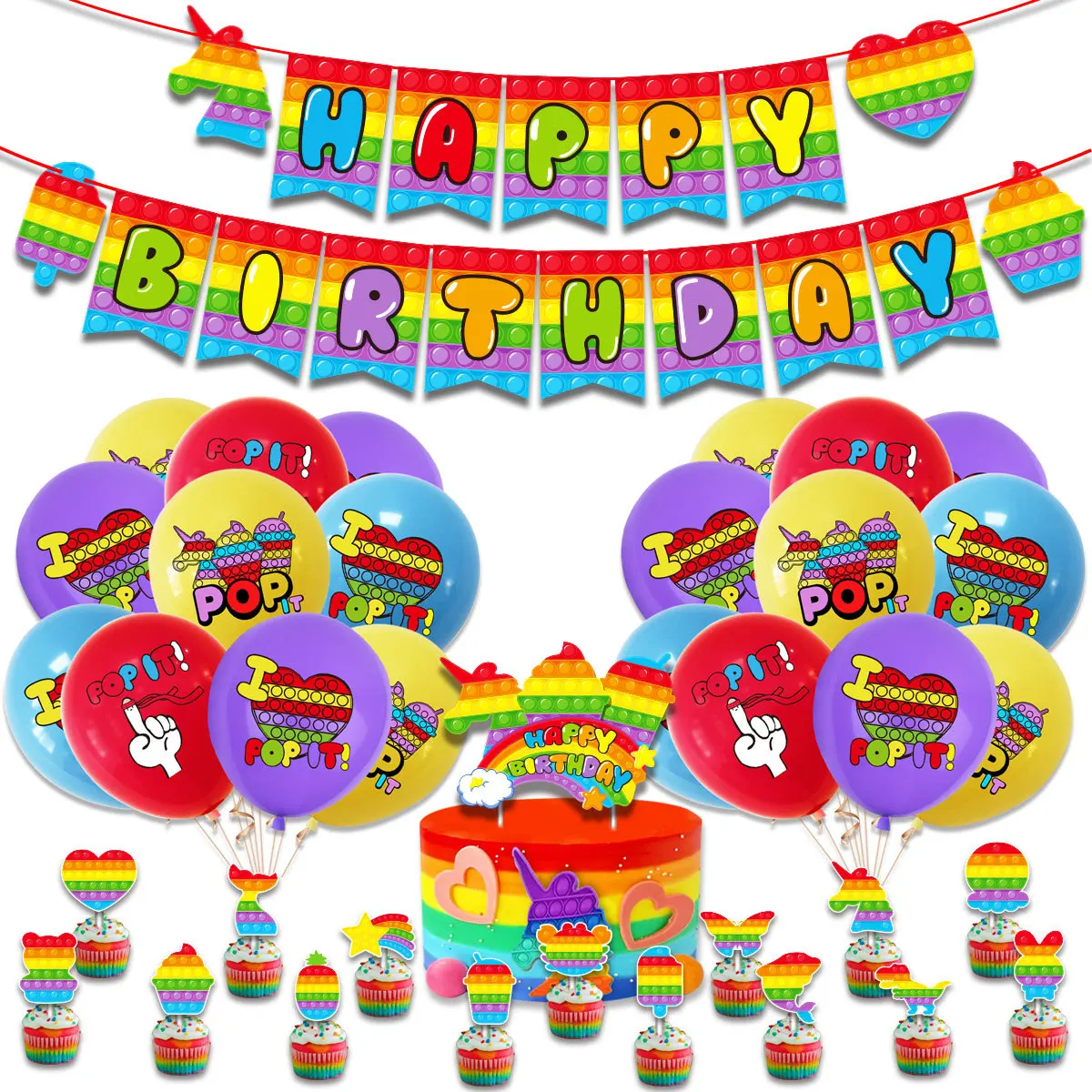 

Rodent Killing Pioneer Theme Kid Birthday Party Decoration Set Fidget Balloon Banner Cake Card Baby Shower Layout Air Globos Toy