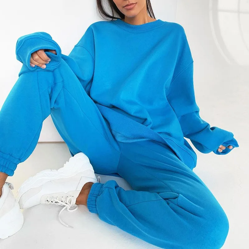 

Women's Tracksuit 2022 Oversize Hoodie Long Sleeve Jogging Pants Suit Female casual Sports Suits Female Fitness Sportswear S