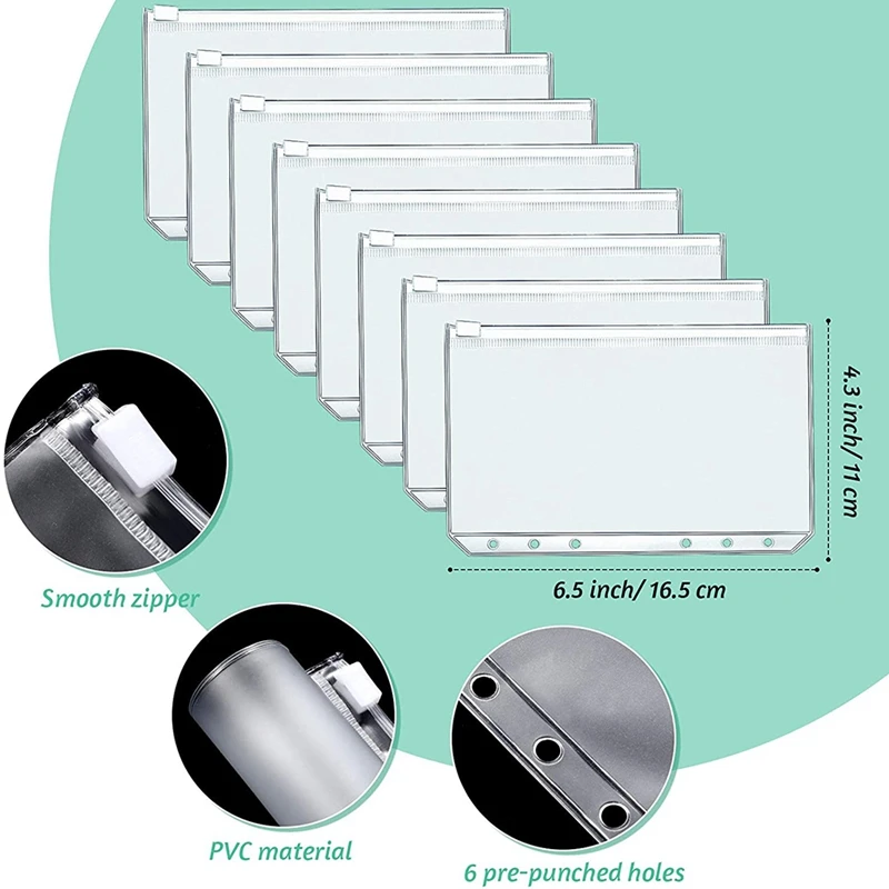 A6 PU Leather Notebook Binder Budget Planning Notepad 6 Ring Covers for Bill | Канцтовары для офиса и дома