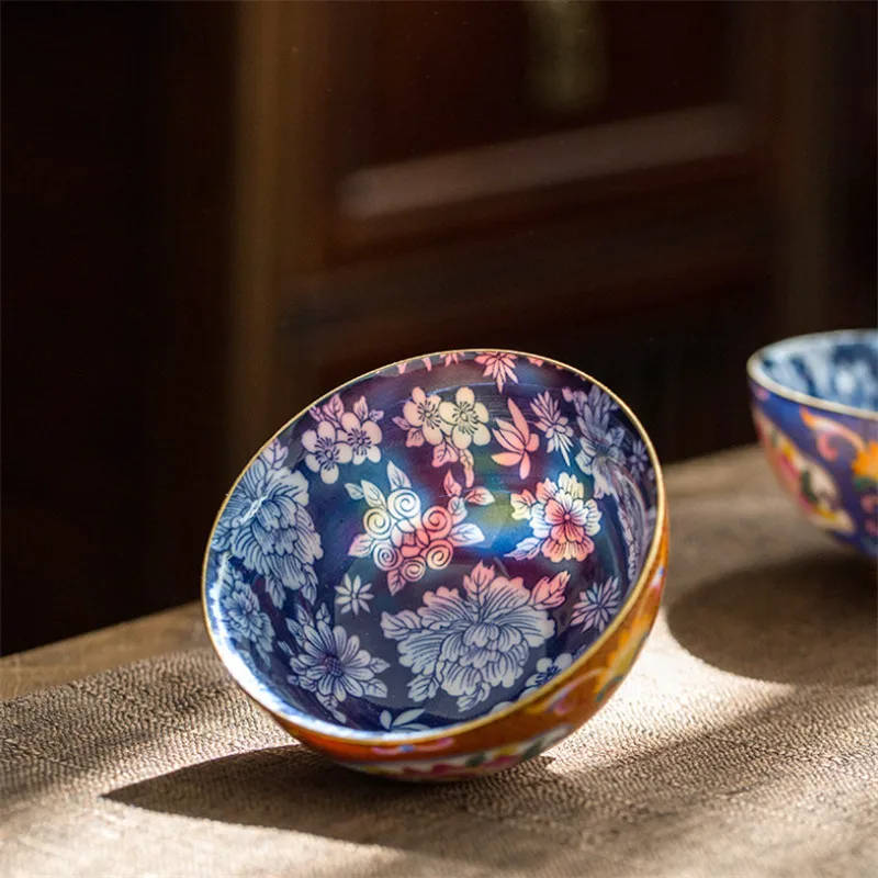 Керамическая чайная чашка ручной работы Jingdezhen ретро сине-белая фарфоровая