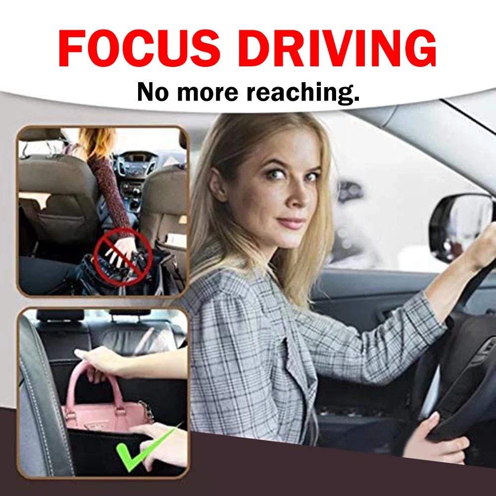

40cm Leather Car Organizer Seat Back Net Bag Multi-Pocket Car Auto Phone Pocket Pouch upgrade Car Back Seat Hanging Storage Bag