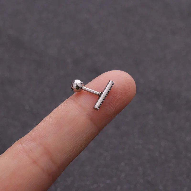 1 шт Cz геометрические серьги Надеваемые На ушной хрящ 16g козелка серьги-гвоздики в