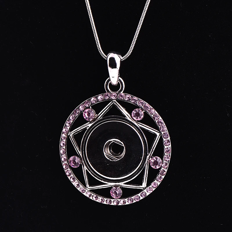 Горный хрусталь пятиконечная звезда кнопки кулон подходит 18 мм для женщин Шарм