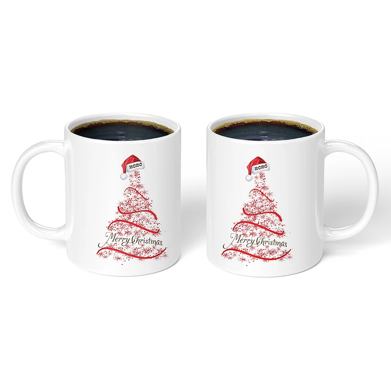 

1Pcs New 350ml Happy Holidays Merry Christmas White Ceramic Coffee Milk Mug Tea Cup Gift for Friends