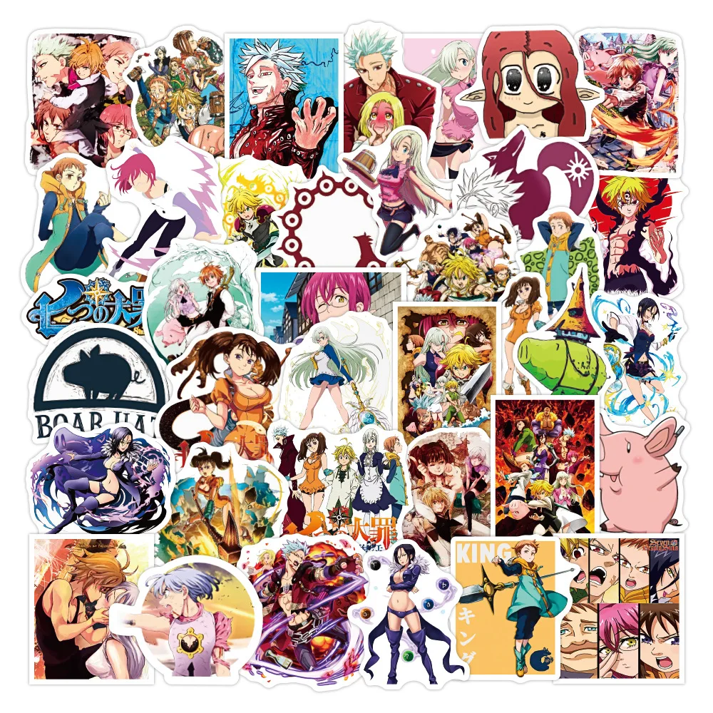 

10/30/50PCS Zhang Xin's Seven Deadly Sins Japanese Anime Graffiti Stickers Cartoon Luggage Laptop Scooter Refrigerator Sticker