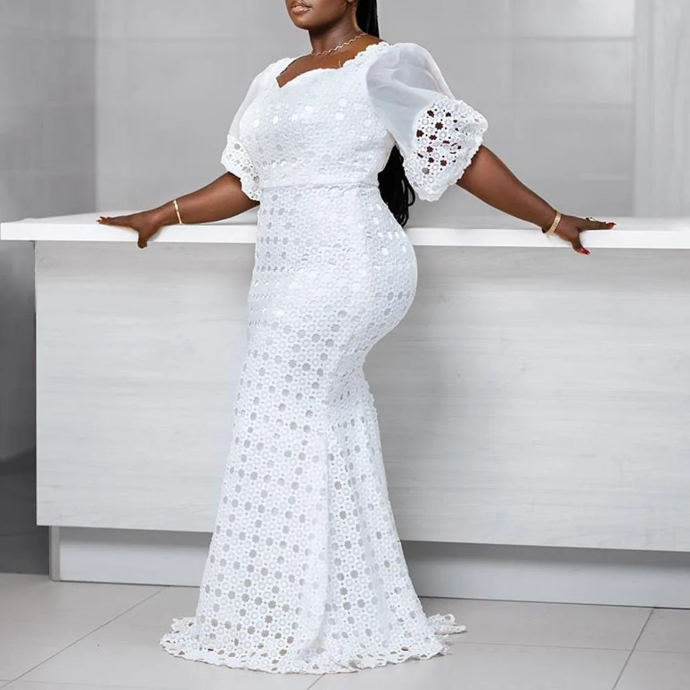 

Dashiki Lace African Dresses for Women Large Size Traditional Boubou Robe Africaine Femme 2022 Africa Long Dress African Clothes