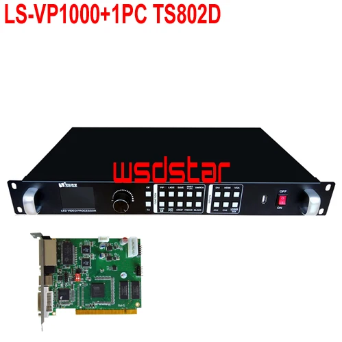 Прослушивание LS-VP1000 + 1 шт. TS802D светодиодный видеопроцессор для полноцветного