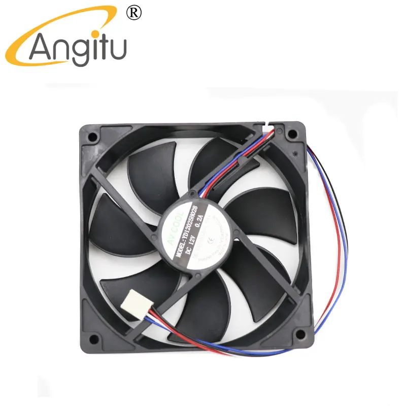

Angitu 12V DC 12CM Computer FAN 4Pin 0.2A 120x120x25mm 30cm PWM Cable CPU Cooling