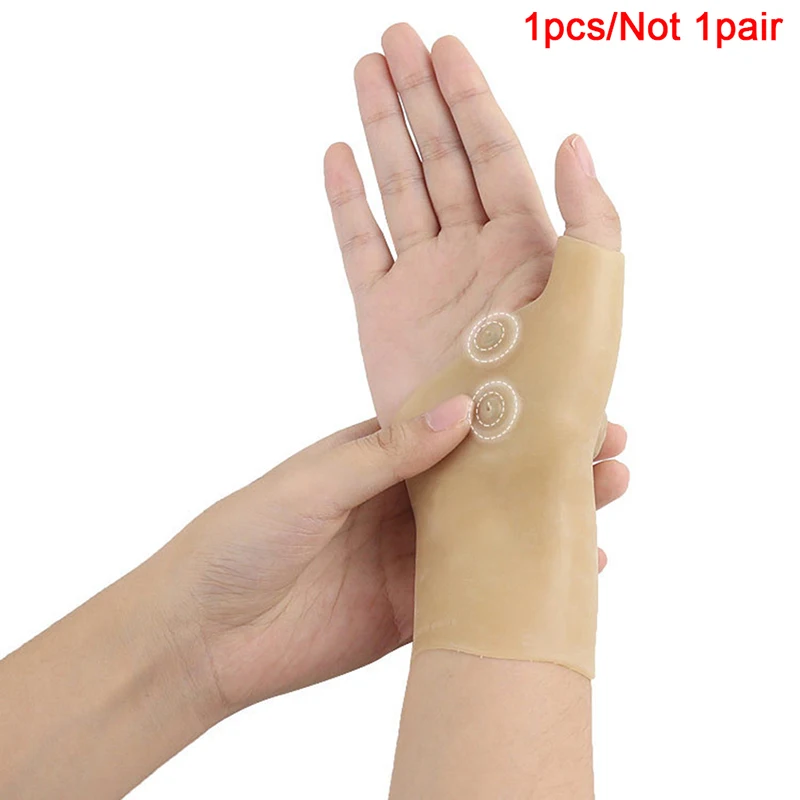 

1Pcs Magnetic Therapy Wrist Hand Thumb Support Gloves Silicone Gel Arthritis Pressure Corrector Massage Pain Relief Gloves