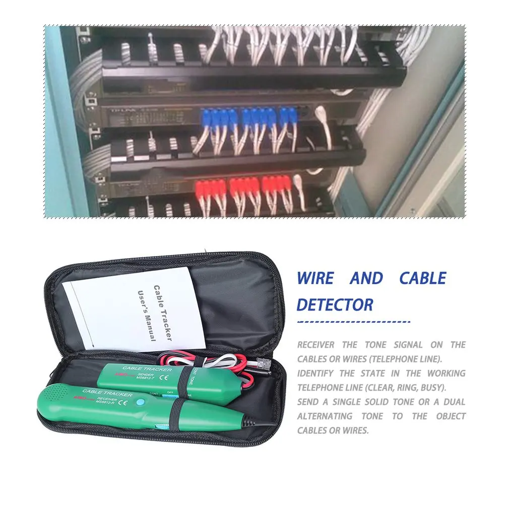 Professional Telephone Phone Wire Network Cable Tester Line Tracker With Carrying Bag For MASTECH MS6812 | Инструменты