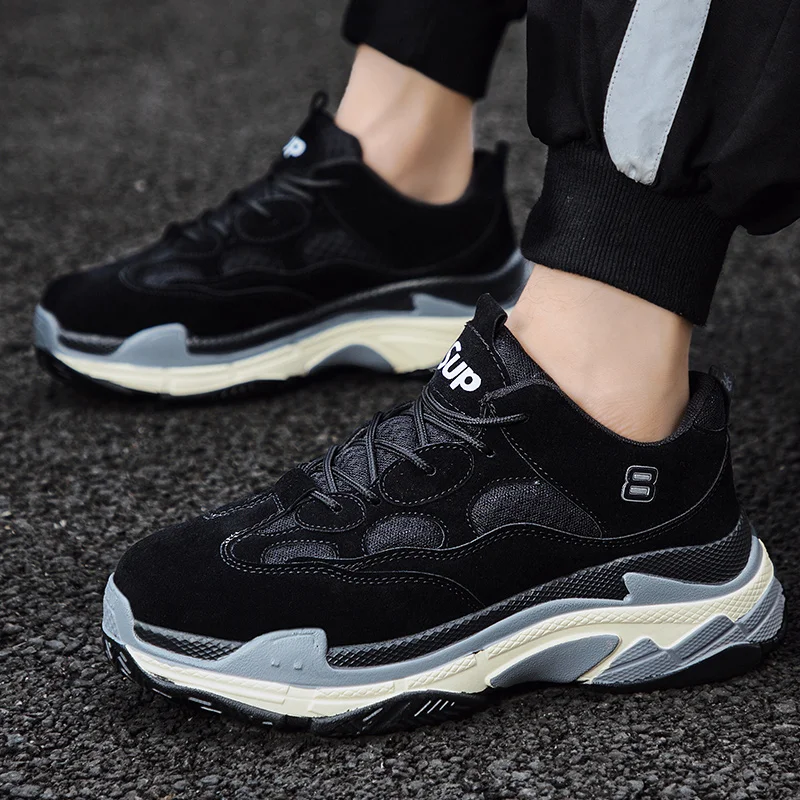 Кеды для мужчин кроссовки ходьбы повседневная обувь взрослых на платформе белые