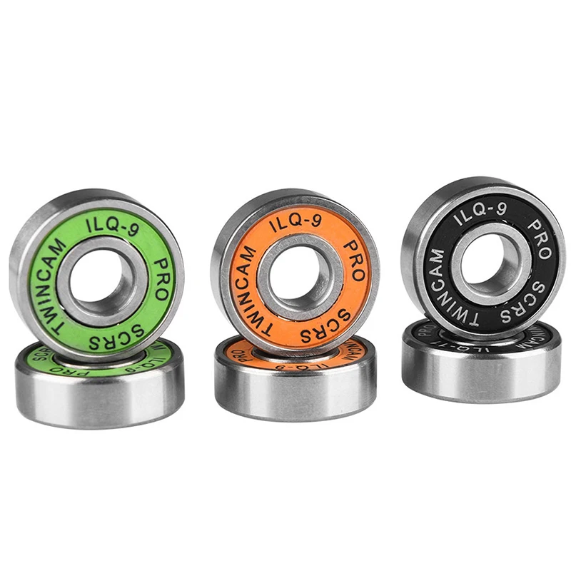 

10pcs Green / Orange / Black ILQ-9 Wheel Stainless Steel Bearings High Performance Roller Skate Scooter Skateboard Wheel