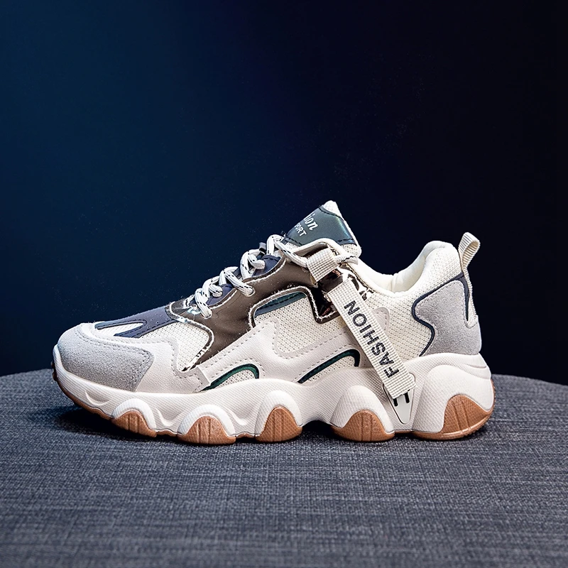 

2021 new classic daddy shoes female color matching versatile fashion casual sports shoes student shoes