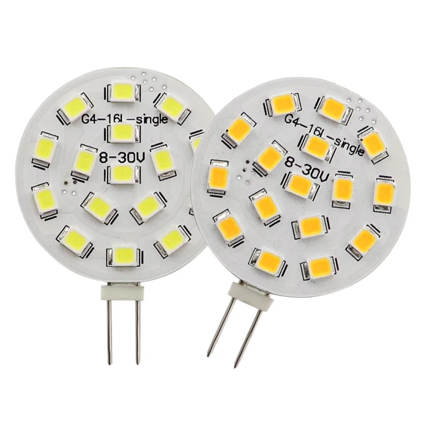 Midcars Светодиодная лампа G4 2835 Smd 16 светодиодов от 12 В до 24 В переменного и постоянного тока, заменяемые галогенные лампы для прожектора