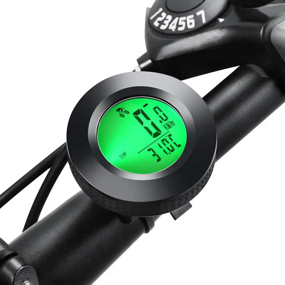 

3 Colors Bicycle Chronograph Backlight English Wireless Computer Waterproof Round Luminous Measurement Odometer Riding Parts