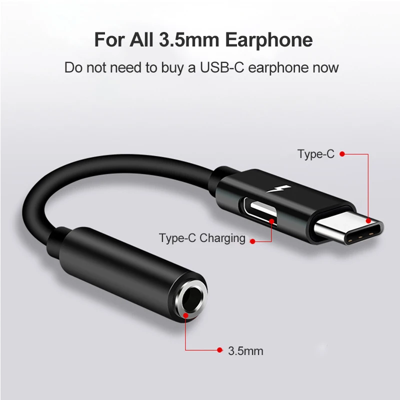 Адаптер для наушников Huawei mate 20 P30 pro Xiaomi Mi 6 8 9 SE Oneplus с разъемом USB C 3 5 к разъему AUX