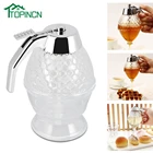 TOPINCN, 200 мл, диспенсер для медового сиропа, стеклянный горшок, винтажный контейнер без капель, бутылка для хранения пчелы