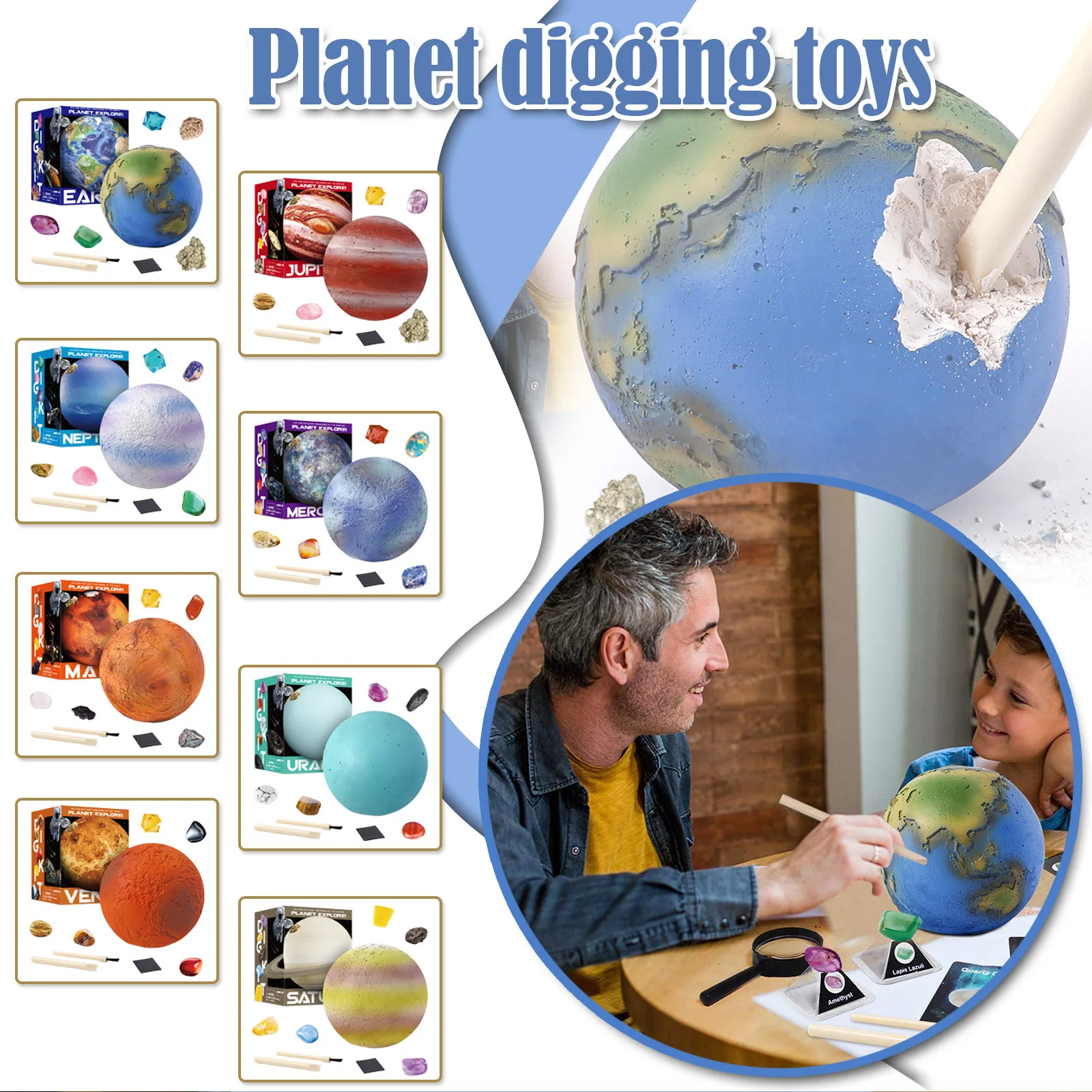 

Набор для горных работ Crystal Mining 5, набор инструментов для горных работ, научные и обучающие игрушки, набор для горных работ с кристаллами, под...