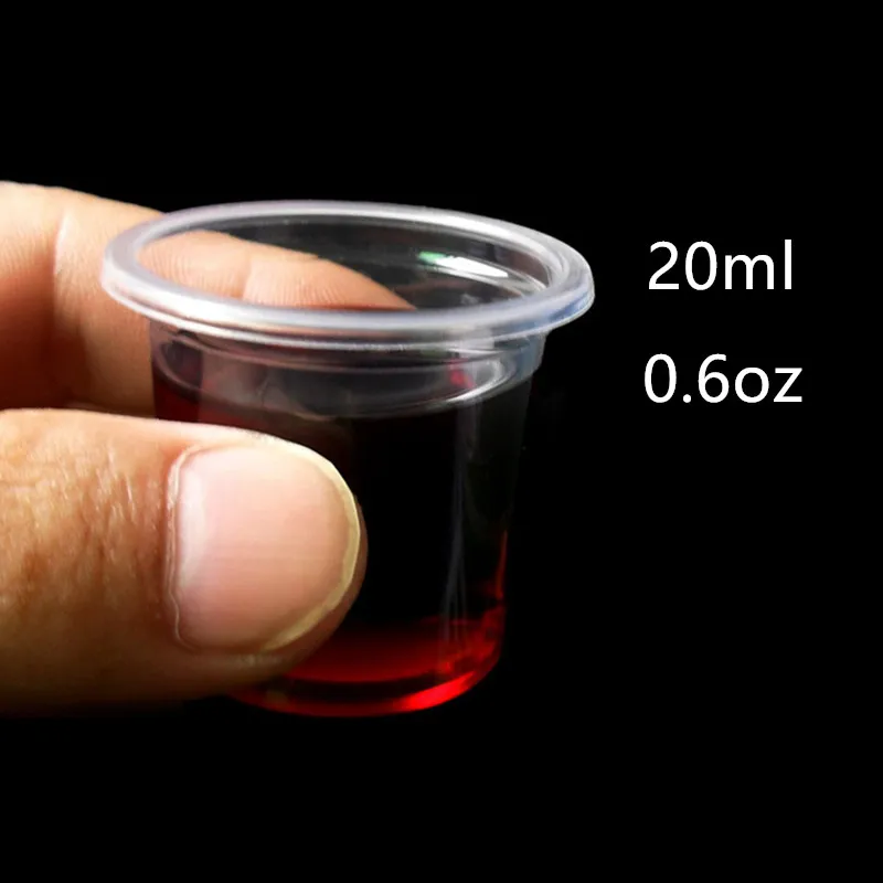 200 шт. высококачественные одноразовые пластиковые стаканы для напитков 0 6 унции 20