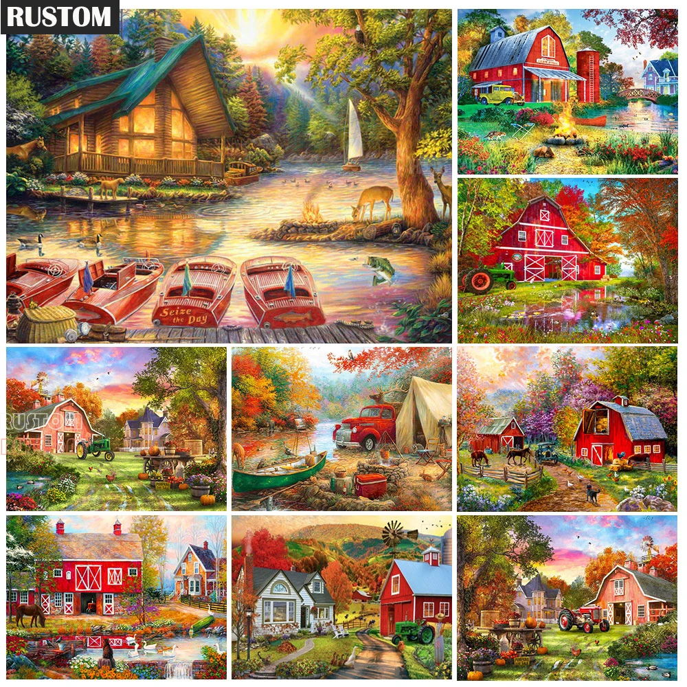 

5d DiY Full Diamond Painting Landscape Summer Picture Needlework Diamond Embroidery Cross Stitch Mosaic Home Decor Art RUSTOM