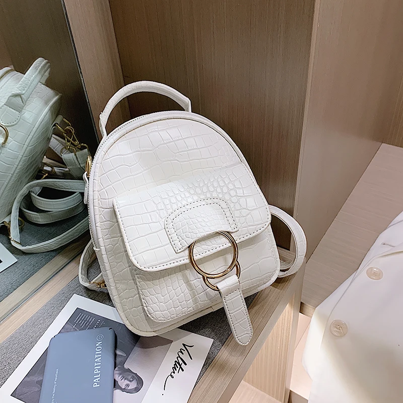 

High-grade backpack women's 2021 new fashion texture student bag ins foreign style Joker backpack