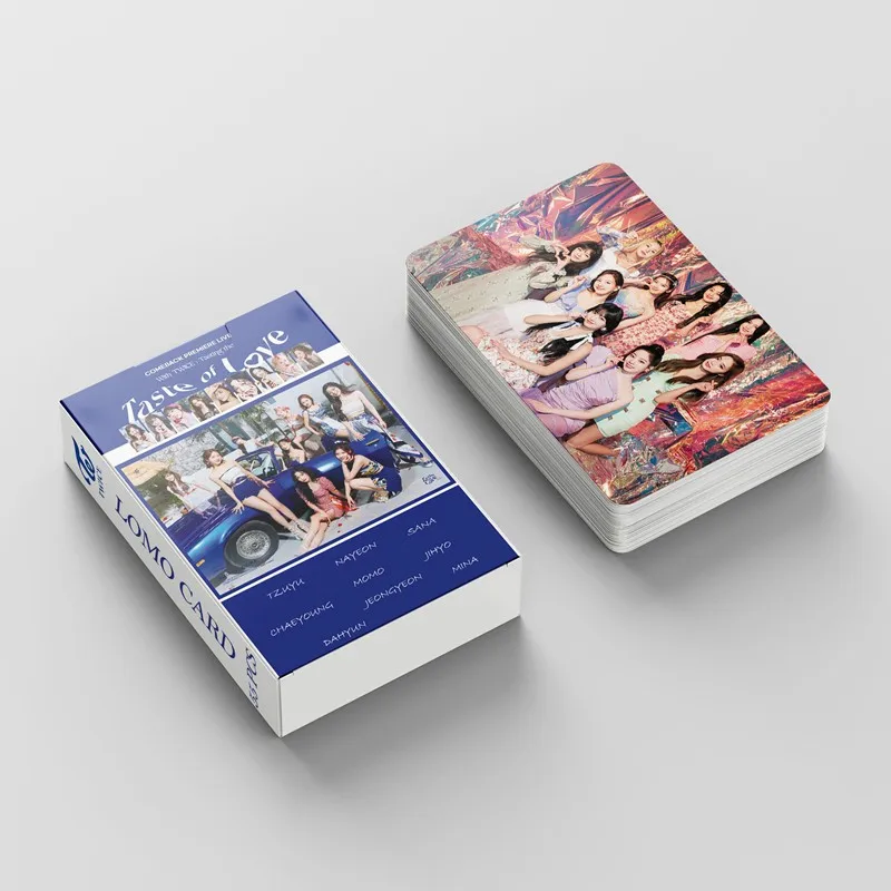 55 шт./компл. Kpop двойная ITZY MAMAMOO Red Velvet Aespa IU LISA IVE Lomo Cards Новый фотоальбом The Feel High Quality