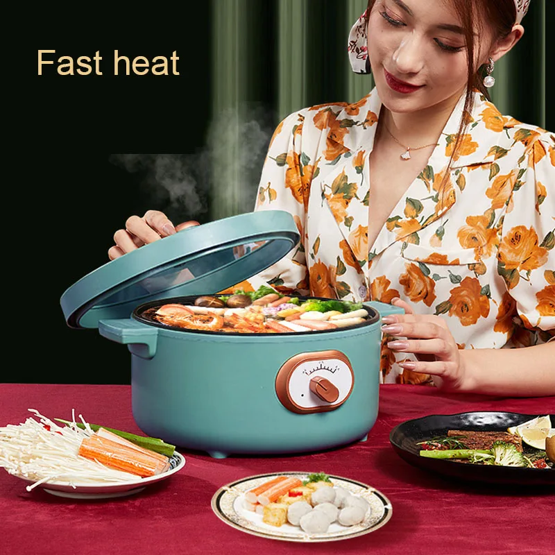 3L electric cooking pot multi-function student dormitory household hot low-power fast heating cooker | Бытовая техника