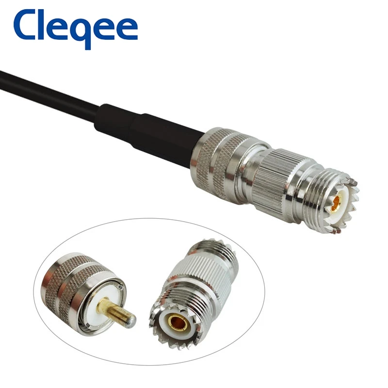 Коаксиальный кабель Cleqee T10003 RG58 UHF PL259 штекер к SO239 RF коаксиальный джемпер отрезок