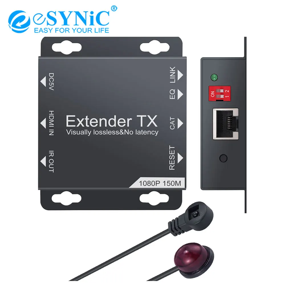 ESYNiC 1080P HD HDMI удлинитель с ИК-пультом дистанционного управления сигнал до 150 м