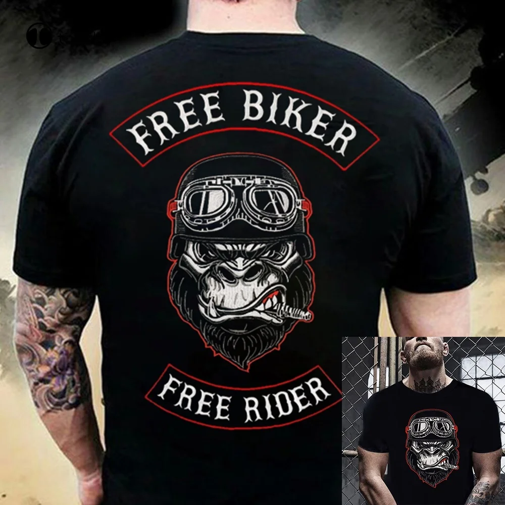

2021 Motorcycle T Shirt Free Biker Orangutans T-Shirt Tee Shirt