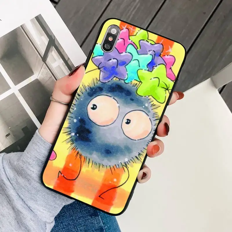 

Ghibli Spirited Away Soot Totoro Phone Case Black Cover For IphoneX XS 11 12 11/12Pro Max 5 5s SE 6 6s 7 8 Plus SE2020 Cases