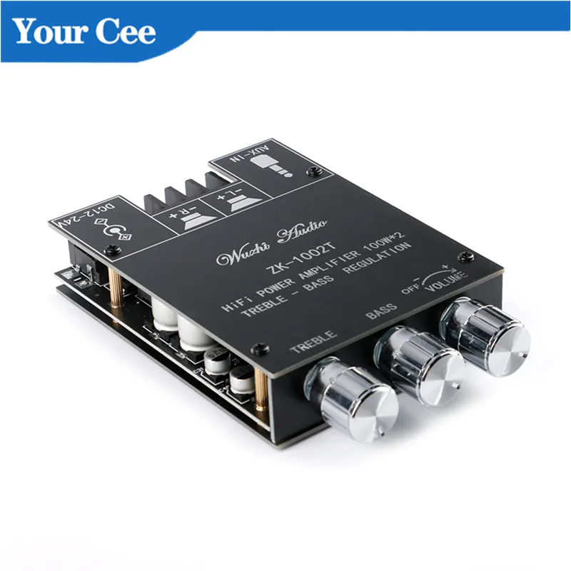 Модуль усилителя мощности звука 100W * 2 Bass Регулируемый BLE 5 0 Dual Channel