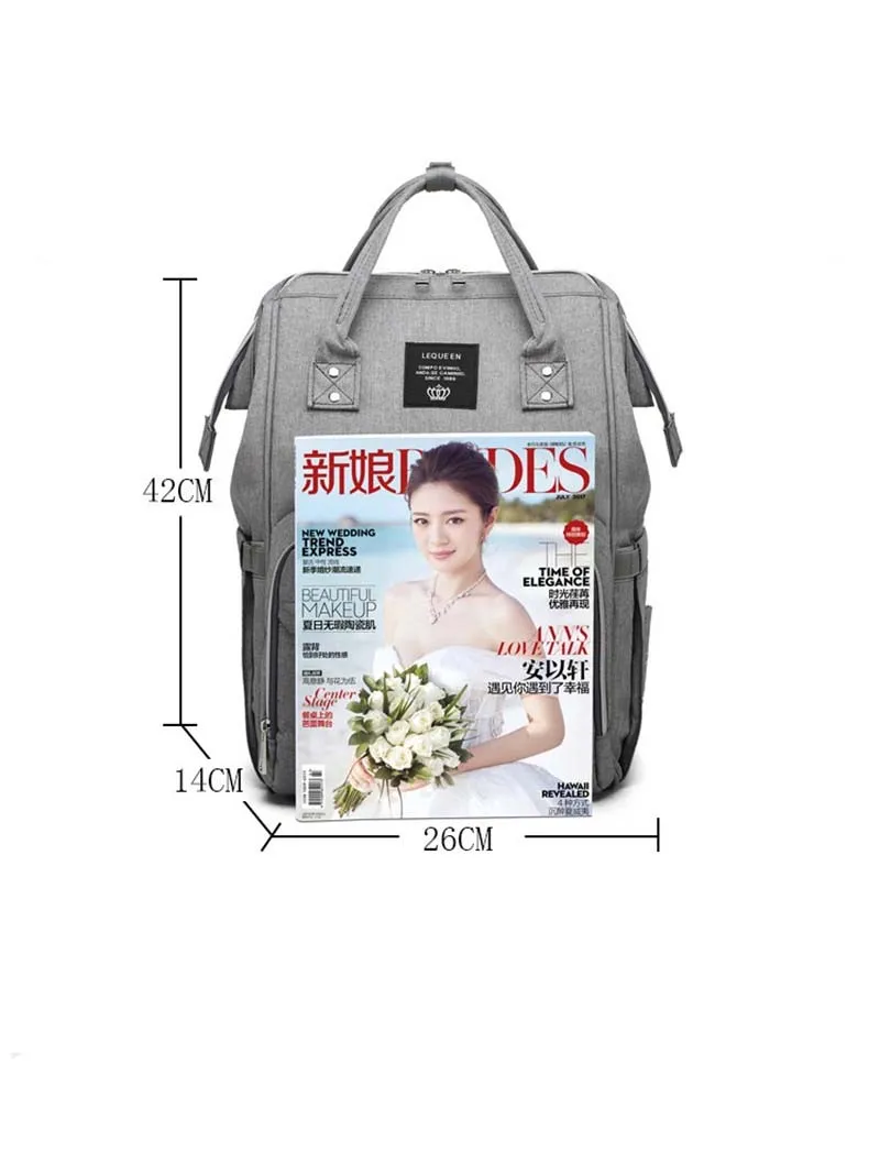 USB сумка для мам Большая вместительная детских подгузников дорожный