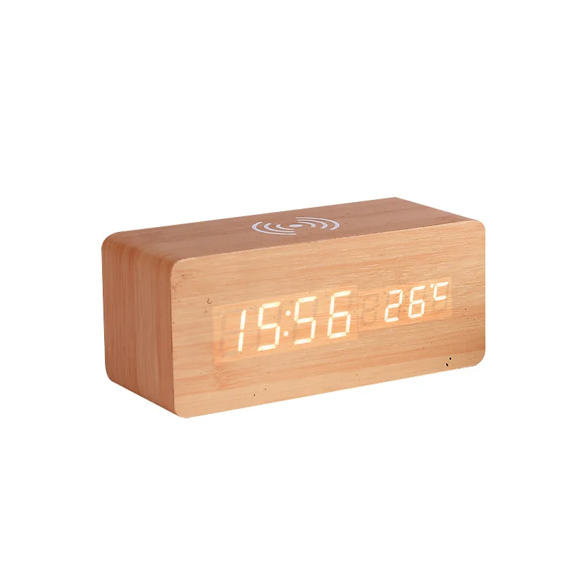 

Alarm Clock Wireless Charger LED Desk Clock Multifunctional Smart Phone Wireless Charging Digital Clock