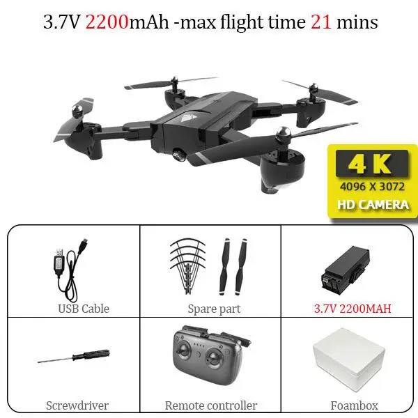 4K black 2200mah SG900 4K Дроны с камерой hd мини Дрон Радиоуправляемый вертолет игрушки Квадрокоптер x pro Профессиональный Дрон управление remoto - Цвет: 4K black 2200mah