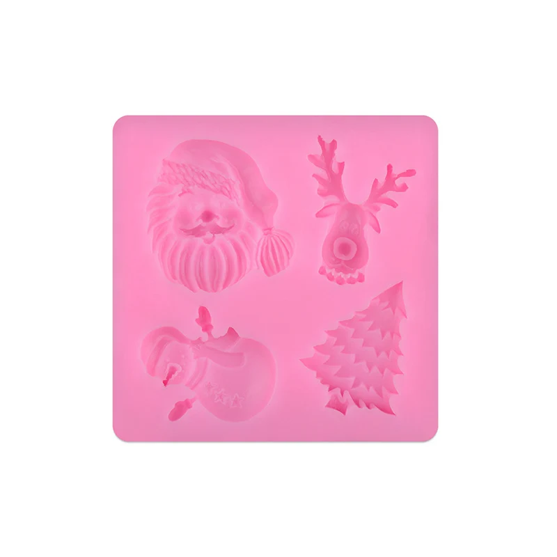 Новогодние ёлки формы для колоколов конфеты олени силиконовые Fondant (сахарная)