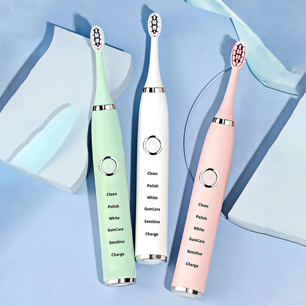 

Super Sonic Electric Toothbrushes for Adults Kid Smart Timer Whitening Toothbrush IPX7 Waterproof Replaceable AA Battery Version