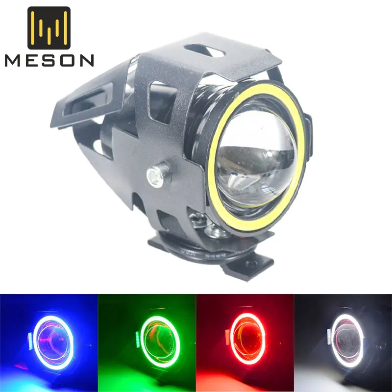 

1Pcs Moto Fog Lights U7 LED Motorcycle Headlight Motorbike Spotlight Moto Driving Car Fog Spot Head Light 3000LM 125W