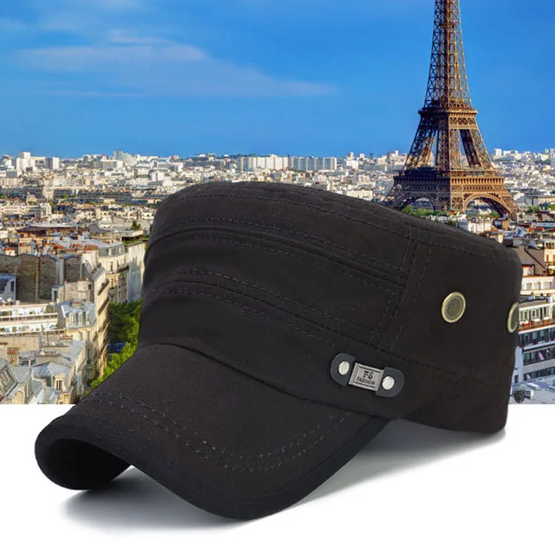 

Мужская и женская армейская Кепка с плоским козырьком хлопковая винтажная дышащая уличная шапка в стиле милитари THJ99