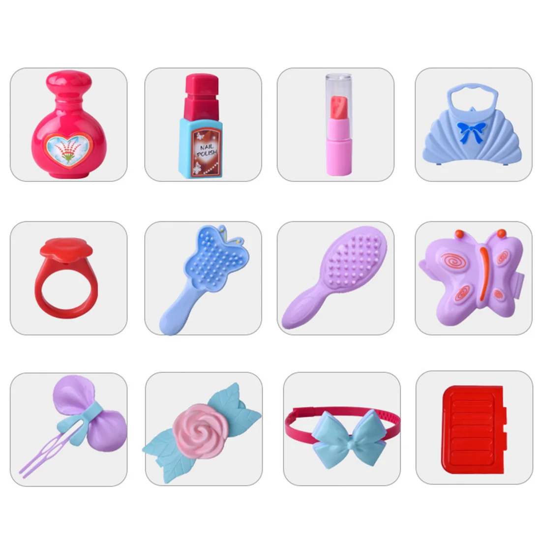 14 шт. детский макияж комплект для ролевых игр туалетный столик чемодан игрушки