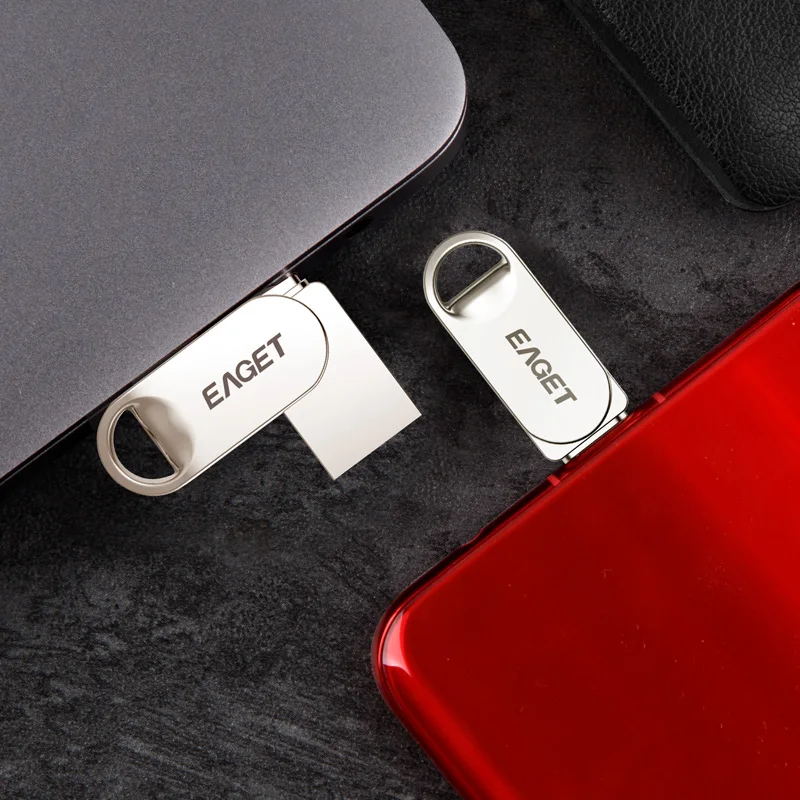 Флэш накопитель Eaget 2 в 1 USB Type C 32 ГБ 64 128 3 карта памяти флешка флеш для мобильных