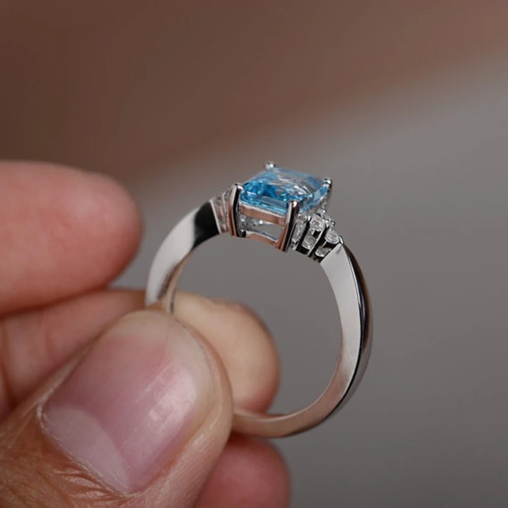 

Trendy Ring Gemstones Natural For Jewelry Ring Blue Ring Sterling Rings For Women Engagement