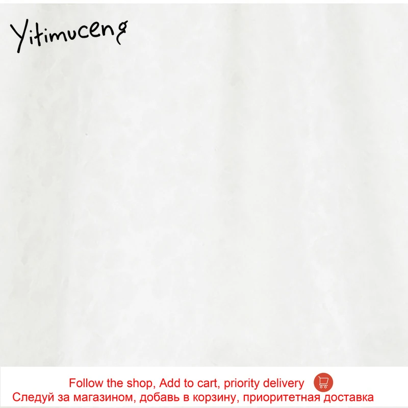 

Yitimuceng Fake 2 Pieces Dresses Women Summer with Shawl High Waist Puff Sleeve A-Line Solid White 2021 Korean Fashion New Dress
