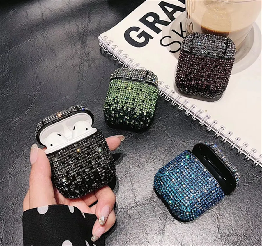 

1pcs Luxury Fashion Luxuxy Diamond Shining Bing Protect Case For Apple Airpods Cover For Air pods For Apple Airpod Case 4Colors