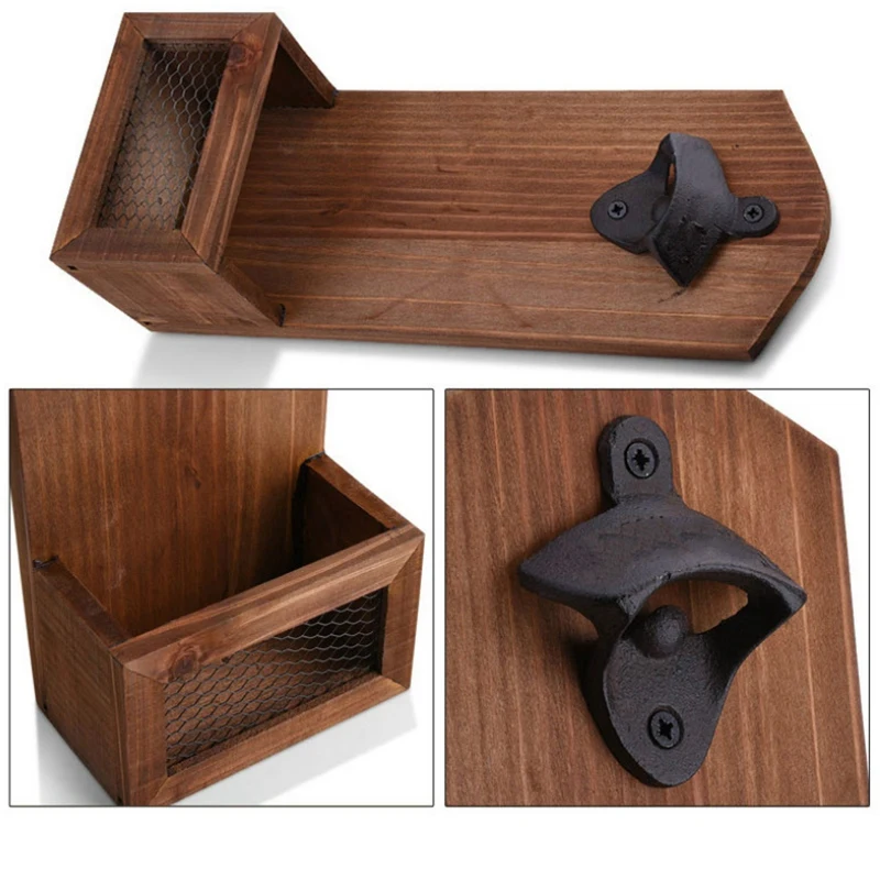 

1Pcs Creative Retro Wall Opener Wall-Mounted Bar Beer Glass Bottle Bottle Opener Home Decoration Hanging Section