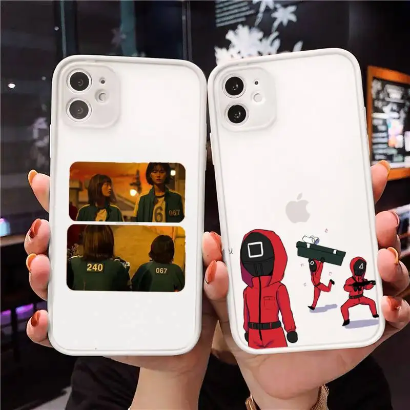

Squid Game HoYeon Jung Phone Case Matte Transparent for iPhone 7 8 11 12 s mini pro X XS XR MAX Plus Clear mobile bag shell