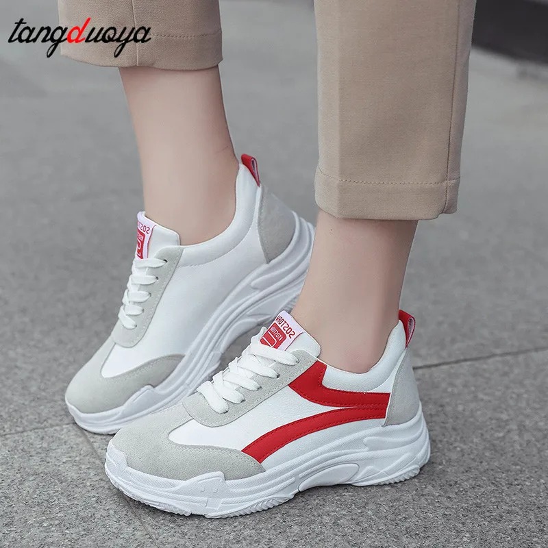 Женская обувь Популярные белые кроссовки Вулканизированная Повседневные на